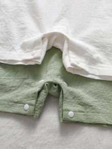 Baby Boy Casual Deer Print Short Sleeve Romper - Multicolor - View 7