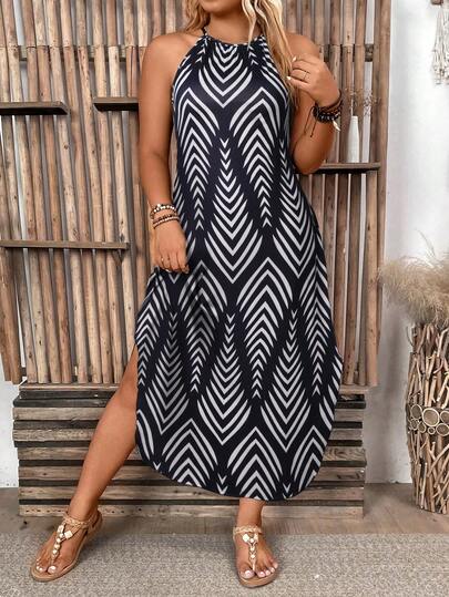 EMERY ROSE Đầm maxi đơn giản, màu trơn, hở vai dành cho nữ cỡ lớn.