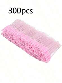 Brochas para pestañas, brochas para máscara (con contenedor), brochas desechables flexibles para cejas, brochas para extensiones de pestañas, brochas para cejas, brochas con aceite de ricino (no todos los SKU tienen botellas) (varios colores disponibles) - Rosa - Ver 7