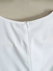 GlowEve Women's 2026 Spring/Summer New Elegant Commuter Beaded Rhinestone Sleeveless Dress - White - View 6