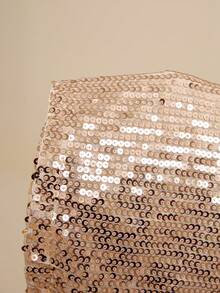 LOTSLUV Women's Gold Sequin Fabric Straight Leg Loose Casual Pants, Spring/Summer - Gold - View 7