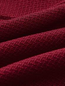 lacRébo 优雅喜庆的红色粗花呢立领迷你连衣裙，圣诞节的理想之选 - 紅色 - 查看 10