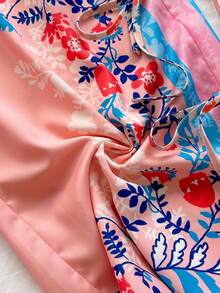 Soleia 女士度假植物图案系带阔腿宽松裤 - 彩色 - 查看 5