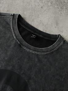 PAVTROS Men's Casual Question Mark Graphic Round Neck Short Sleeve T-Shirt, Versatile For Daily Wear - Black - View 3