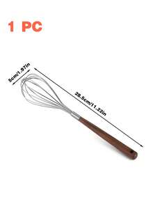 1个/2个/6个装不锈钢木柄手动打蛋器/搅拌器 - 无需电池，金属材质，方便烘焙和烹饪，是打发和混合食材的理想选择，打蛋器 | 手动搅拌器 | 结构坚固，手持式打蛋器 - 彩色 - 查看 13