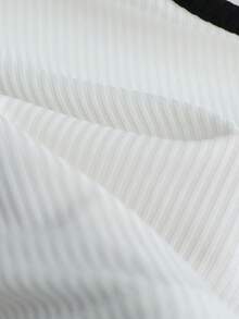 Franclia 优雅百搭黑白拼接高领高弹罗纹针织女式背心 - 黑與白 - 查看 3