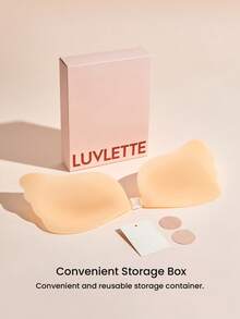 LUVLETTE Plus Reusable Sticky Self-Adhesive Backless Strapless Perforated No-Show Silicone Lift-Air Up Bra - Ginger - View 10