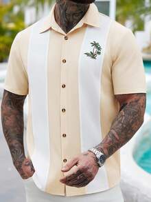 Manfinity RSRT Men's Casual Patchwork Embroidered Shirt - Multicolor - View 5