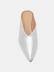 2025秋冬季 KD 2024 欧美风复古刺绣高跟长筒牛仔靴，过膝，优雅，穆勒鞋，高贵 - 銀色 - 查看 6