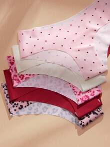 Eraneu 5 chiếc/gói Quần lót nữ cạp chun thoải mái thường ngày - Nhiều màu - Xem 6