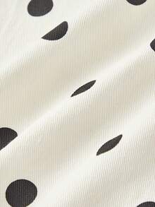 SHEIN MOD Women's Polka Dot Print Backless Halter Denim Top - Multicolor - View 4