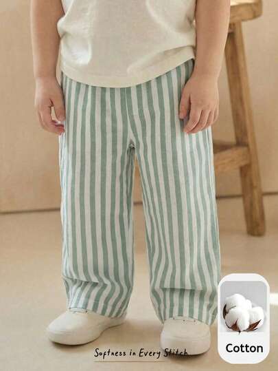 Cozy Pixies 男婴弹力腰条纹裤，百搭舒适