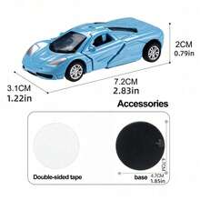 1PC Alloy Drift Car, [Dynamic Decoration] Dynamic Drift Car Dashboard Decoration, Iron Material, Uncharged Power Mode, Novelty Model With Physics-Based Movement For Vehicle Interior Accessory, Car Accessories A Stylish, Classic, And Sophisticated Car Ornament, Available In White, Red, Black, And Blue. A Simple Yet Luxurious Design, Perfect For Car Decoration, - multicolor - View 26