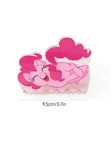 My Little Pony X SHEIN 时尚可爱卡通粉色小马宝莉闪亮发夹，适合浓密头发，居家、沐浴、美容护理、盘发和造型都非常适用。 - 粉色 - 查看 3