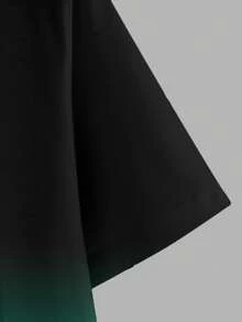 Manfinity Homme Bộ 2 món gồm áo thun ngắn tay cổ tròn in họa tiết tối giản và quần short nam, thích hợp cho mùa hè. - Nhiều màu - Xem 3