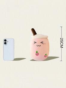 1 包可爱毛绒波霸奶茶抱枕奶茶杯抱枕食物毛绒玩具，柔软可爱抱枕毛绒玩具生日圣诞节节日情人节礼物（粉色） - 彩色 - 查看 2