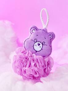 SHEIN X Care Bears 1个可爱卡通紫色爱心熊洗澡球，洗澡海绵，超柔软泡沫网状，带挂绳。 - 紫色 - 查看 4