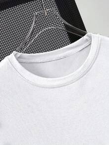 Chillumni 男士时尚熊印花拉链连帽短袖T恤 - 彩色 - 查看 4