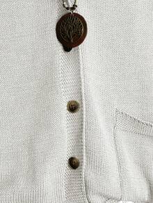 Linhara Áo vest len dệt kim cổ chữ V không tay cài nút màu trơn dành cho nữ cỡ lớn, kiểu dáng thường ngày, thích hợp mặc mùa xuân/thu, chất liệu vải lanh, trang phục thường ngày cho nữ, áo nữ mùa hè, áo vest rộng rãi cho nữ. - trắng - Xem 6