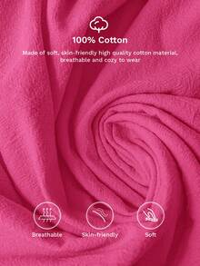 EMERY ROSE Country Style Vintage Sleeveless Pocket Pleated Hem A-Line Midi Dress, Yellow, Plus Size, Spring/Summer - Hot Pink - View 8