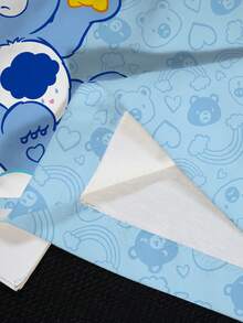 SHEIN X Care Bears 大码女式圆领卡通字母印花休闲百搭日常短袖T恤 - 白色 - 查看 9