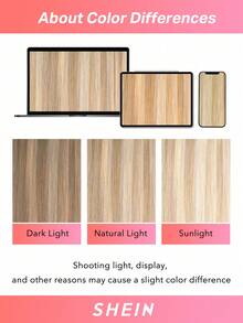 100% Real Human Hair 9PCS Straight Clip In Hair Extensions 148G 14-24 Inch Dark Gold Highlights Bleached Gold Color Double Weft Invisible Clip Hair Extensions Remy Natural Human Hair For Women Girls Daily Use - S18A/613A - View 7