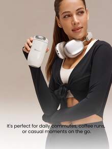 GLOWMODE 12 OZ Style Sipper Insulated Stainless Steel Portable Travel Hot Cold Coffee Drink Beverage Mug Daily Casual - Beige - View 5