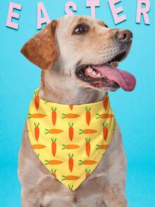 PETSIN Easter Day Dog Bandanas Pet Bibs With Easter Rabbit & Eggs Print Pet Bandanas Dog Bandanas Bibs Triangle Dog Scarf Colorful Pet Dog Bandanas For Medium Large Dog Costume Accessories Decoration - Multicolor - View 14