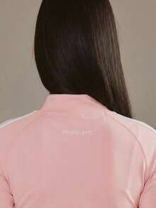 Musera Sport Zip Through Stripe Detail Sculpting BBL Jacket Only Padel Autumn Fall Activewear Sport Gym Workout Yoga Fitness Daily - Baby Pink - View 6