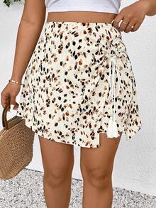 Enliva Quần short thường ngày in hoa cỡ lớn cho nữ, đa năng cho mùa xuân và mùa hè Quần short mùa hè - Nhiều màu - Xem 5