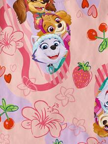 SHEIN | PAW Patrol 女童圆领短袖休闲百搭T恤 - 白色 - 查看 3