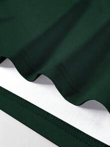 Manfinity Joysei 洛杉矶字母条纹印花短袖T恤，男女皆宜，学院风复古休闲运动上衣 - 彩色 - 查看 4