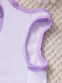 PETSIN 1 chiếc áo vest cho thú cưng in hình lời chúc bữa sáng dễ thương, màu tím nhạt và trắng, mềm mại, thoáng khí, thoải mái. - Nhiều màu - Xem 3