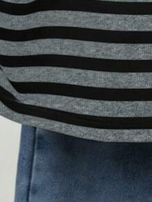 Camiseta de manga corta a rayas informal para adolescentes, verano - Multicolor - Ver 6