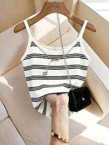 GlowEve Women's Casual Basic Striped Camisole Top - Multicolor - View 1