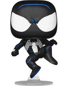 Funko 超级英雄黑色战衣乙烯基人偶 #1501，暗黑蜘蛛主题英雄收藏品，配有风格化的面具设计，摇头娃娃展示模型，可摆放在架子或桌面上，是理想的礼物之选。 - 彩色 - 查看 5