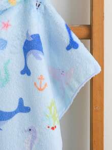 SHEIN 男婴海洋生物印花连帽休闲沙滩连体泳衣 - 彩色 - 查看 9