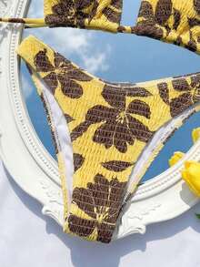 Swim Mod Bộ bikini hai mảnh dây mảnh in họa tiết ngẫu nhiên dành cho nữ, trang phục đi biển mùa hè. - Nhiều màu - Xem 5