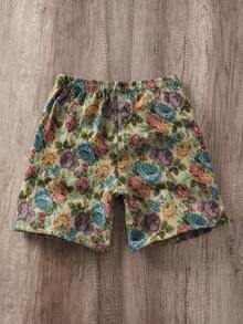 Manfinity Joysei Men's Floral Print Drawstring Waist Shorts - Multicolor - View 2
