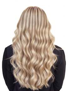 100% Real Human Hair 9PCS Straight Clip In Hair Extensions 148G 14-24 Inch Dark Gold Highlights Bleached Gold Color Double Weft Invisible Clip Hair Extensions Remy Natural Human Hair For Women Girls Daily Use - S18A/613A - View 3