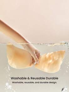 LUVLETTE Plus Reusable Sticky Self-Adhesive Backless Strapless Perforated No-Show Silicone Lift-Air Up Bra - Ginger - View 2