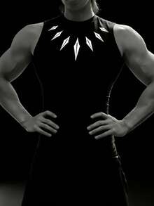 GymBeat Men's Geometric Print Casual Fitness Sports Tank Top - Black - View 3