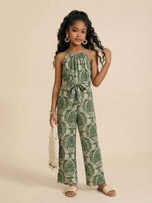 Travachic KIDS Minimalistisk, avslappnad jumpsuit för tweenflickor - Multifärgad - Visa 5