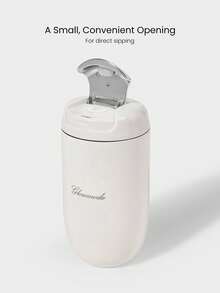 GLOWMODE 12 OZ Style Sipper Insulated Stainless Steel Portable Travel Hot Cold Coffee Drink Beverage Mug Daily Casual - Beige - View 3