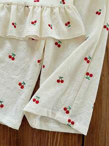 LMoss Kids 2件套女婴碎花编织背心和打底裤套装 - 彩色 - 查看 5