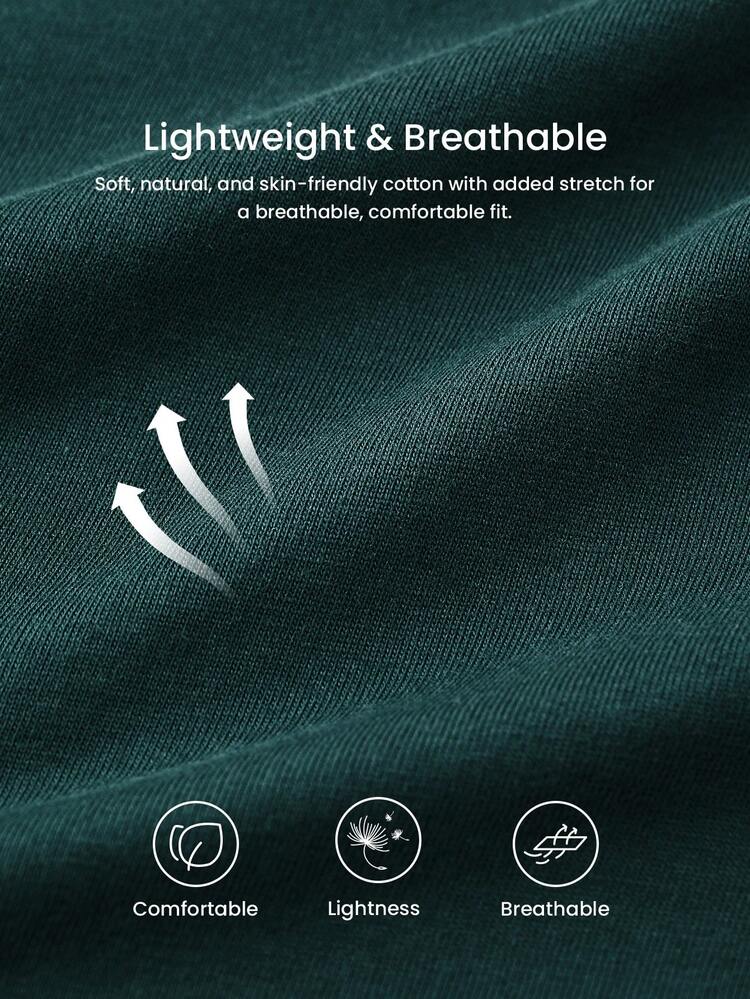 Ensemble de pyjama en coton 100% pur doux, vert foncé, avec Top à boutons et pantalon pour hommes. Ensemble de détente pour hommes avec pantalon à poches.