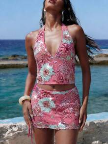 Nevyona 女士性感休闲户外亮片两件套，适合派对和假日穿着 - 彩色 - 查看 6