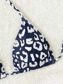 Swim Vcay Áo bikini hai dây buộc cổ họa tiết da báo dành cho nữ, thích hợp cho kỳ nghỉ biển năm 2026. - Nhiều màu - Xem 3