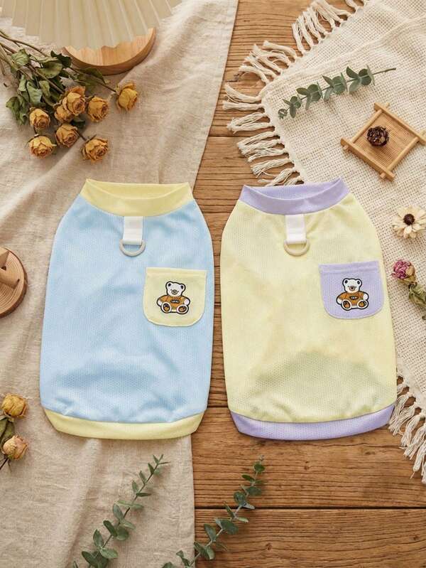 PETSIN 宠物服装、狗狗服装、猫咪连帽衫、休闲背心、春夏新品、小动物印花背心、酷炫休闲装、卡通连帽衫