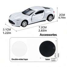 1PC Alloy Drift Car, [Dynamic Decoration] Dynamic Drift Car Dashboard Decoration, Iron Material, Uncharged Power Mode, Novelty Model With Physics-Based Movement For Vehicle Interior Accessory, Car Accessories A Stylish, Classic, And Sophisticated Car Ornament, Available In White, Red, Black, And Blue. A Simple Yet Luxurious Design, Perfect For Car Decoration, - multicolor - View 21